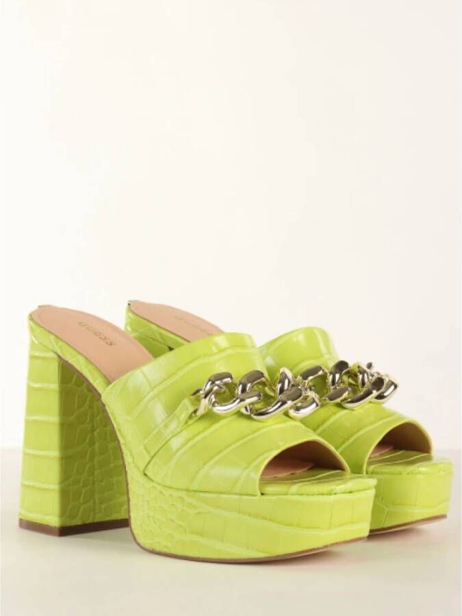 Guess Heeled Mules Groen Dames