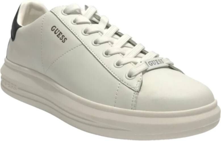 Guess Heren Vibo Carryover leren sneakers Wit Heren