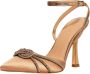 Guess Satijnen Sandalen met Enkelbandje Beige Dames - Thumbnail 11