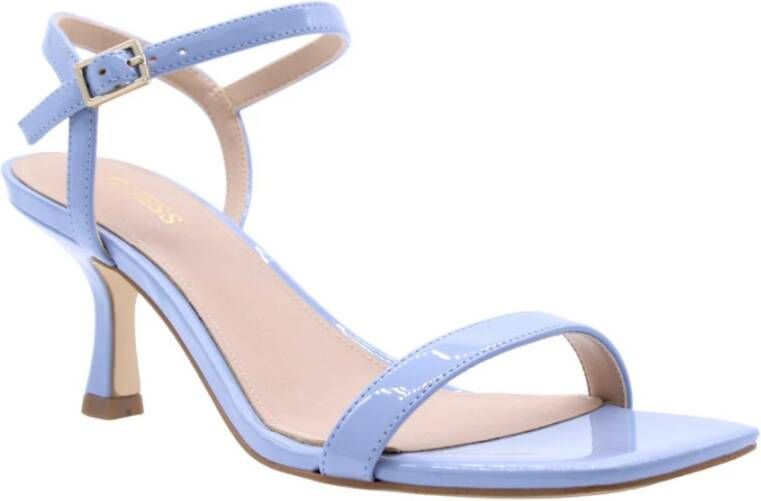 Guess Fallein Hoge Hak Sandalen Blauw Dames