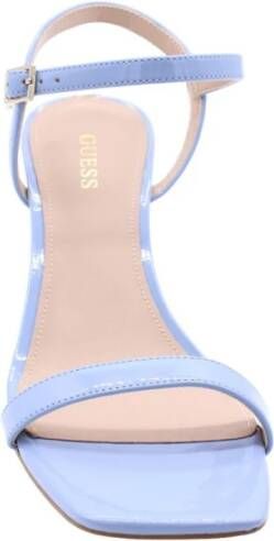 Guess Fallein Hoge Hak Sandalen Blauw Dames