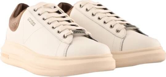 Guess Hoge Top Sneaker met Logo Detail White Heren