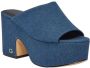 Guess Katoenen hakken pumps voor vrouwen Blue Dames - Thumbnail 6