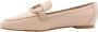 Guess Klassieke Leren Mocassin Schoenen Beige Dames - Thumbnail 10