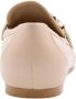 Guess Klassieke Leren Mocassin Schoenen Beige Dames - Thumbnail 12