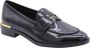 Guess Klassieke Leren Mocassinschoenen Black Dames - Thumbnail 4