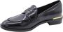 Guess Klassieke Leren Mocassinschoenen Black Dames - Thumbnail 5