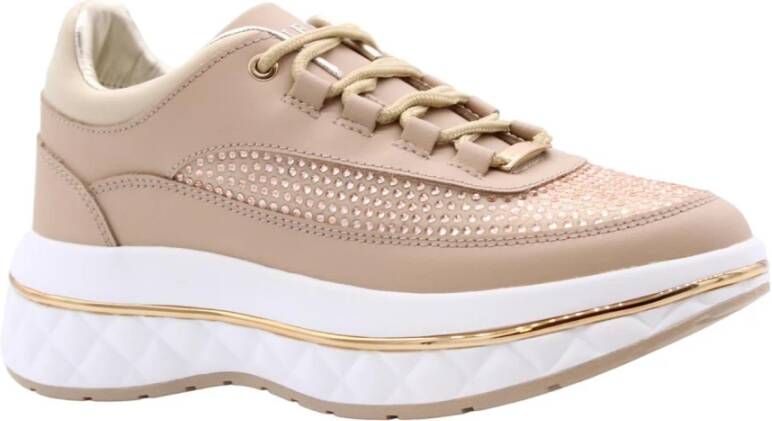 Guess Stijlvolle Kyra Sneaker voor Vrouwen Beige Dames