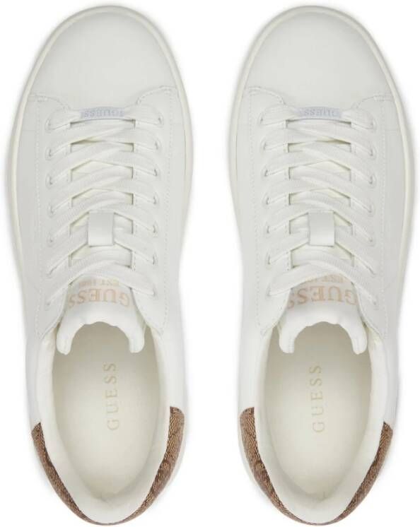 Guess Lage leren sneakers Elbina Wit White Dames