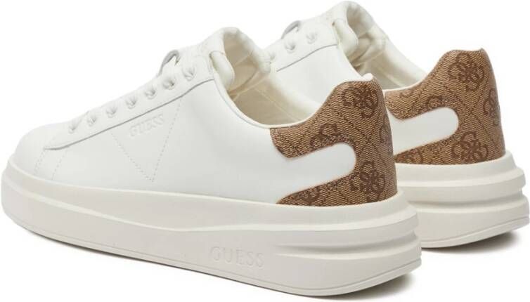 Guess Lage leren sneakers Elbina Wit White Dames