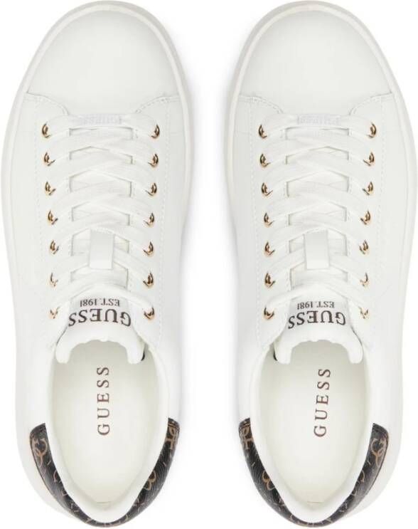 Guess Lage leren sneakers Wit Blancs White Dames