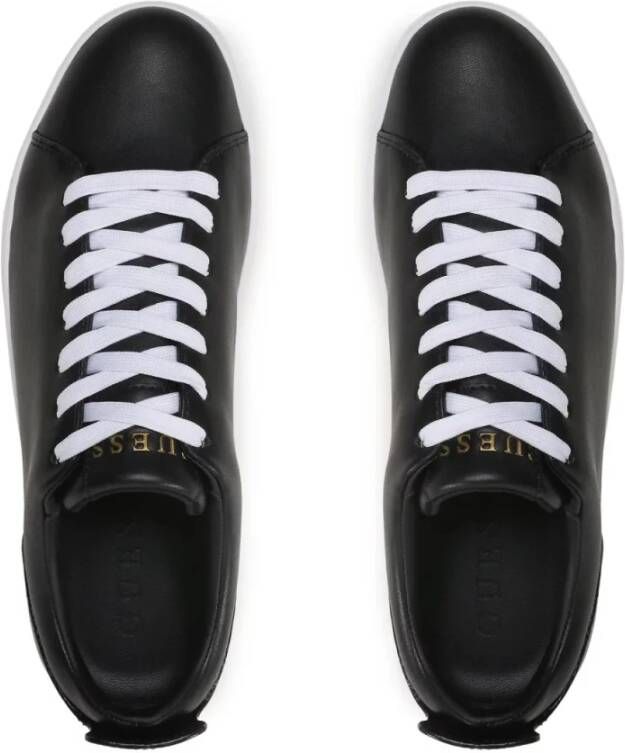 Guess Lage PU leren sneakers Gianelle Black Dames
