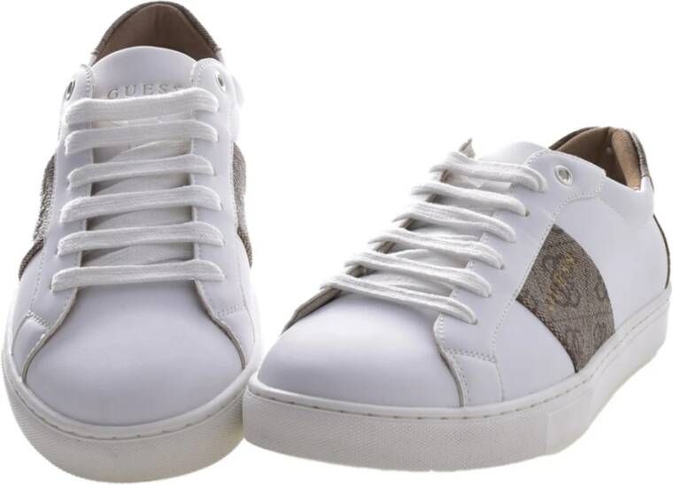 Guess Lage PU Leren Sneakers Wit Heren