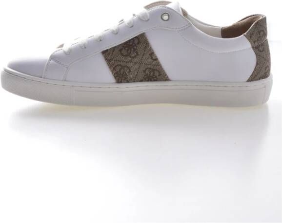 Guess Lage PU Leren Sneakers Wit Heren