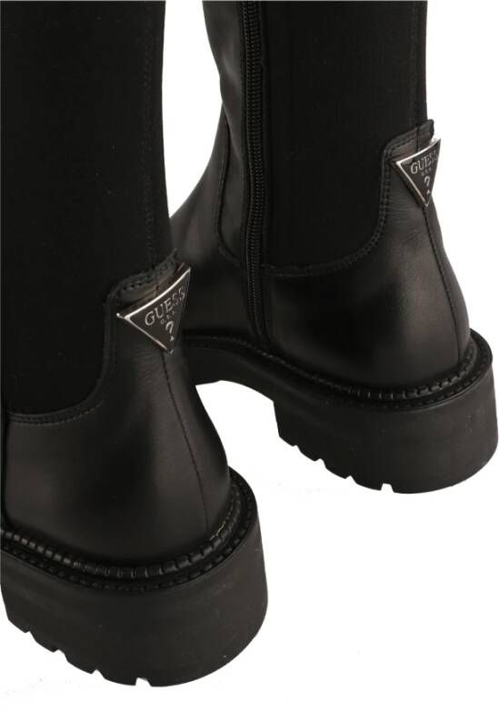 Guess Leren hoge laarzen en enkellaarsjes Black Dames