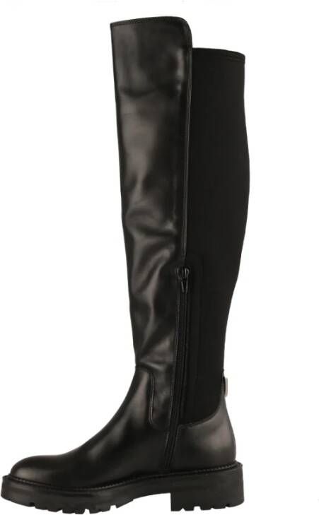 Guess Leren hoge laarzen en enkellaarsjes Black Dames