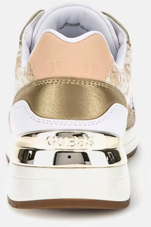 Guess Moxea Sneakers Dames Wit Goud White Dames