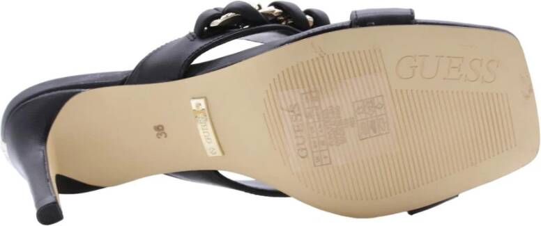 Guess Stijlvolle Favrelle Hoge Hak Sandalen Zwart Dames