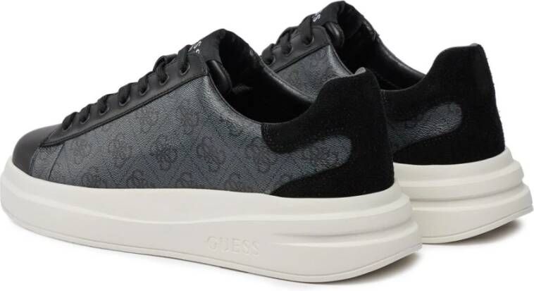 Guess Multi Leren Sneakers Elba Black Heren