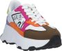 Guess Gekleurde Leren Sneakers met Ronde Neus Multicolor Dames - Thumbnail 5