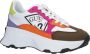 Guess Gekleurde Leren Sneakers met Ronde Neus Multicolor Dames - Thumbnail 9