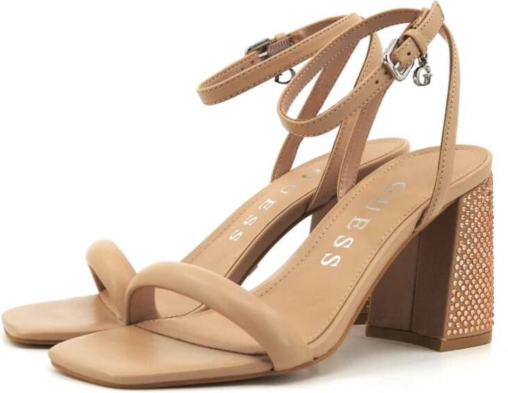 Guess Nude Roze Synthetische Sandalen voor Vrouwen Beige Dames