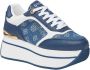 Guess Platform Sneakers met Marineblauw Logo Print Multicolor Dames - Thumbnail 4