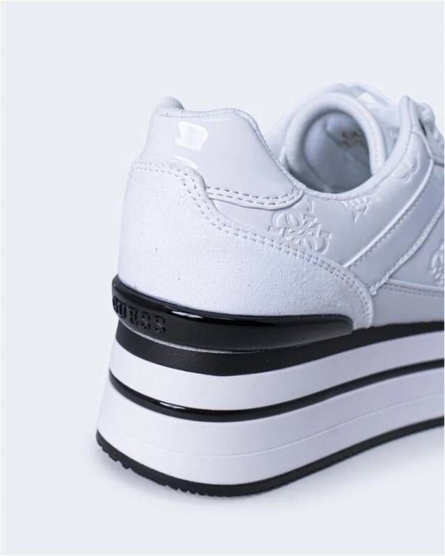 Guess Polyester Sneaker met 4cm Hak White Dames