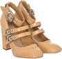 Guess Bruine Schoenen met Vierkante Neus en Hak Brown Dames - Thumbnail 4