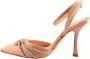 Guess Satijnen Sandalen met Enkelbandje Beige Dames - Thumbnail 9