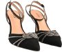 Guess Zwarte Satijnen Sandalen met Puntige Neus en 9 7 cm Hak Black Dames - Thumbnail 3