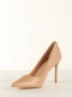 Guess Leren Stiletto Pumps met Logo Plaque Beige Dames - Thumbnail 6
