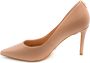 Guess Leren Stiletto Pumps met Logo Plaque Beige Dames - Thumbnail 2