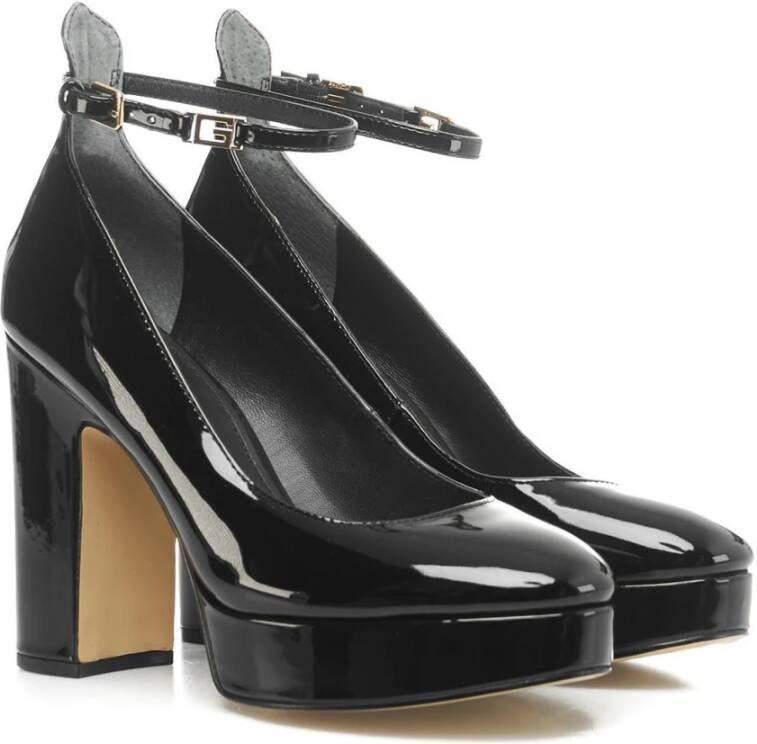 Guess Zwarte Lakleren Pumps 12cm Hakken Zwart Dames