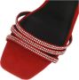 Guess Rode Strass Sandalen met Multi-Strap Design Red Dames - Thumbnail 4