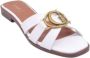 GUESS leren slippers met G-logo wit - Thumbnail 15