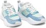 GUESS Bestie chunky sneakers met glitters blauw - Thumbnail 13