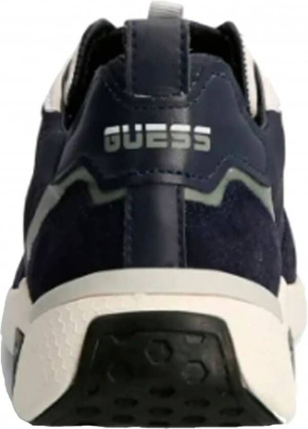 Guess Modieuze witte leren sneakers Blauw Heren