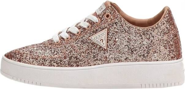 Guess Glitter lage sneakers Bruin Dames
