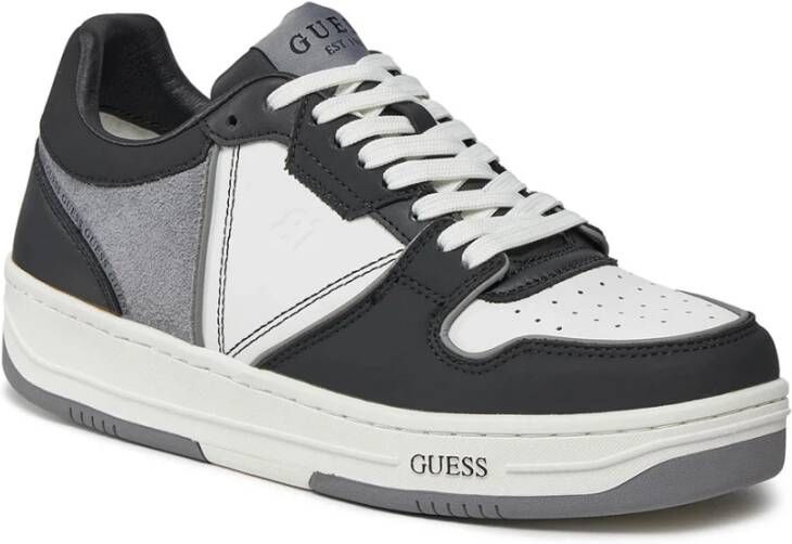 Guess Sneakers in Grijs Zwart Wit Synthetisch Multicolor Heren