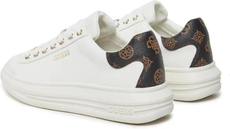 Guess Witte Bruine Leren Vibo Sneaker White Heren - Foto 12