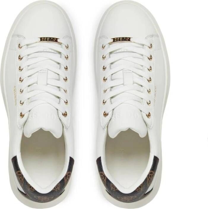 Guess Witte Bruine Leren Vibo Sneaker White Heren - Foto 13