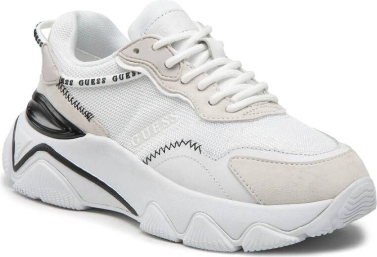 Guess Witte Vetersneakers voor Vrouwen Wit Dames