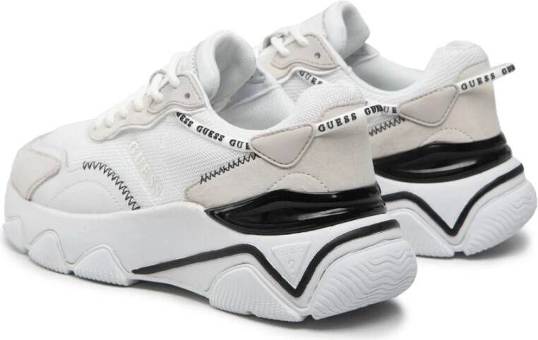 Guess Witte Vetersneakers voor Vrouwen Wit Dames