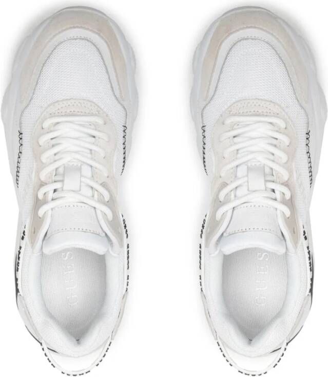 Guess Witte Vetersneakers voor Vrouwen Wit Dames