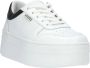 Guess Witte en zwarte leren schoenen met logo details White Dames - Thumbnail 9