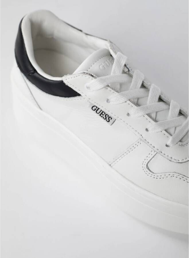 Guess Leren platform sneakers voor dames Wit Dames