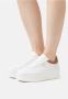 Guess Witte Leren Sneakers met Opgezet Logo White Dames - Thumbnail 3
