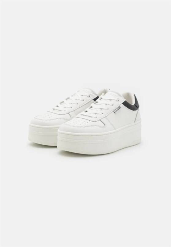 Guess Platform Leren Sneakers Wit Dames