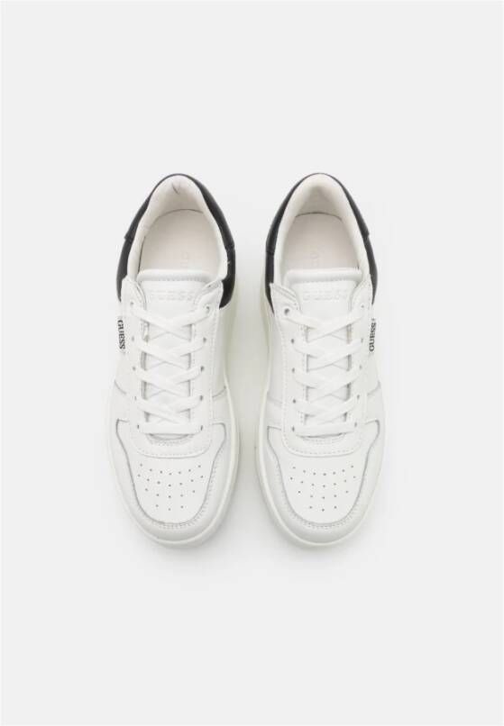 Guess Platform Leren Sneakers Wit Dames